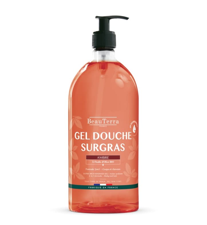 Dušas gēls ar Ambre aromātu 1L, BeauTerra