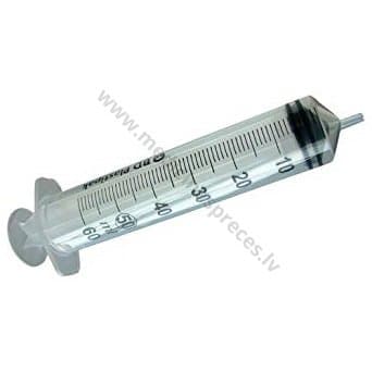 Šļirce bez adatas, 3 komponentu, Luer Slip savienojums, 50/60 ml, sterila