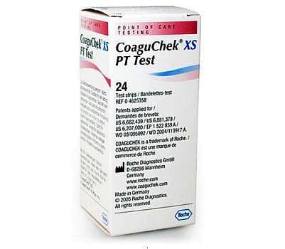 Teststrēmeles CoaguChek XS PT Iepakojumā 24 gab.