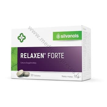 Relaxen forte. Iepakojumā 20 tabletes.