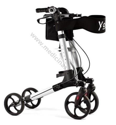 Rollators ar alumīnija rāmi un četriem riteņiem, YOLA.
