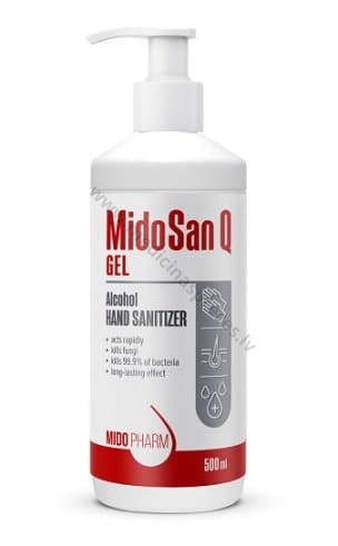 Mido San Q gel 500ml, roku dezinfekcijas līdzeklis