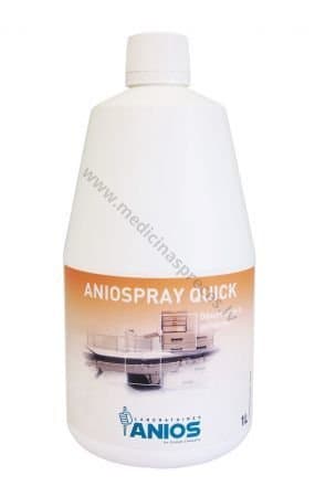 Aniospray Quick spirtu saturošs, gatavs lietošanai, izsmidzināms dezinfekcijas līdzeklis medicīnas ierīcēm un virsmām.