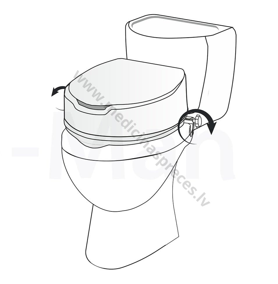 WC paaugstinājums ar vāku
