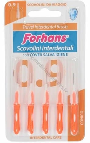 Starpzobu birstīte FORHANS, cilindriska. Iepakojumā 5 gabali.