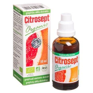 Citrosept Organic, greipfrūtu sēklu ekstrakts, 50 ml