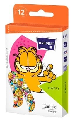 Matopat plāksteri Happy. Iepakojumā 12 plāksteri