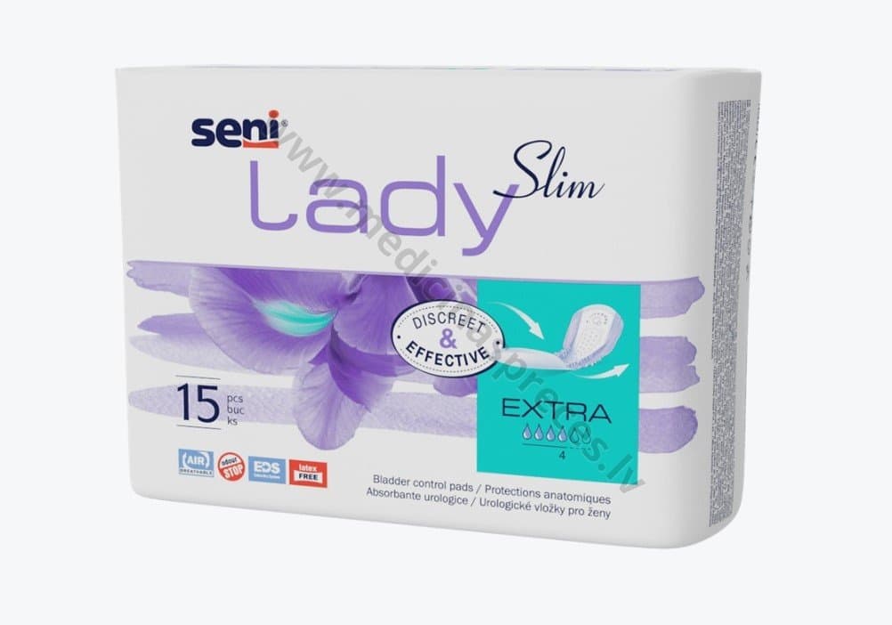 Seni Lady Slim Extra ieliktņi. Iepakojumā 15 gab