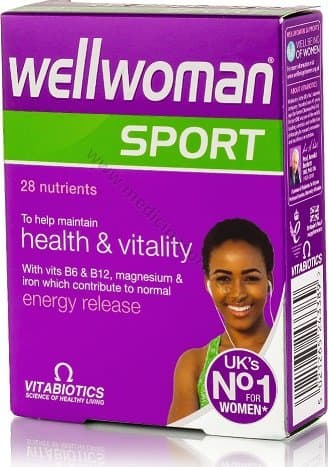 Wellwoman Sport. Iepakojumā 30 tabletes.