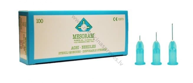 Mezoterapijas adatas MESORAM 27G, sterilas