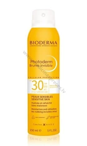 BIODERMA Photoderm Brume invisible SPF 30 saules aizsargsprejs, 150 ml.
