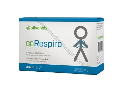 GoRespiro kapsulas. Iepakojumā 30 kapsulas.