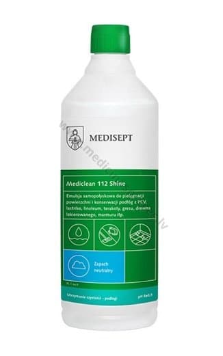 Mediclean 112 Shine Emulsija grīdas pulēšanai, 1 litrs.