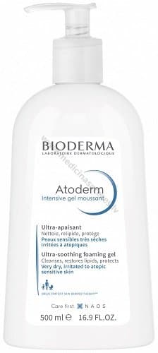 BIODERMA Atoderm Intensive gel moussant (putojošs gels), 500 ml.