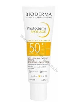 BIODERMA Photoderm SPOT-AGE SPF 50+ saules aizsargkrēms, 40 ml.