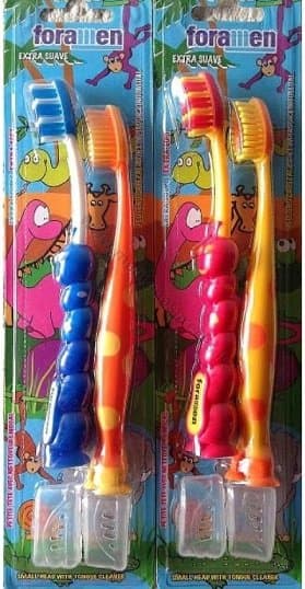 FORAMEN Junior zobu birste Animal. Iepakojumā 2 birstes.