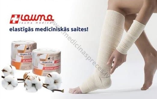 Elastīgā medicīniskā kompresijas saite, augsta stiepjamības pakāpe virs 170%
