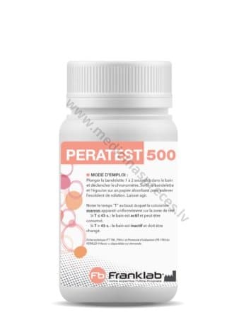 Peratest 500, teststrēmeles, iepakojumā 100 gabali.