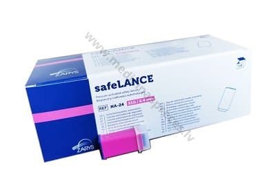 Lancetes ''SafeLANCE'' 21G, 100 gab.