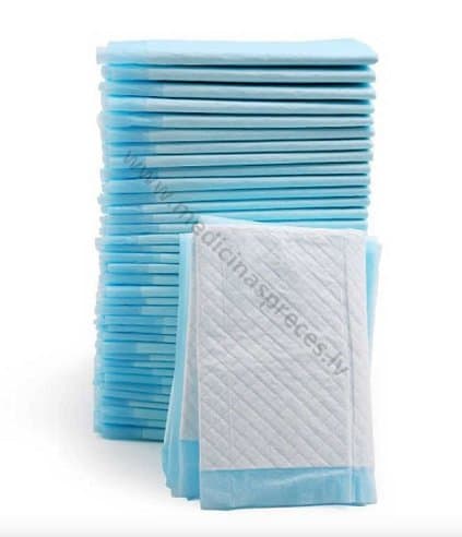 Palags absorbējošais 60 cm x 90 cm. Iepakojumā 15 gabali