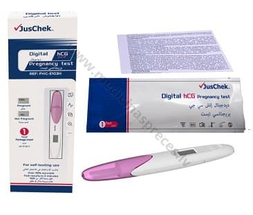 hCG grūtniecības noteikšanas tests urīna strūklā, digitālais